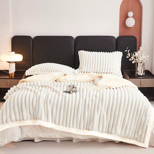 1Pc Weighted Fleece Blanket -Soft, Warm, Throw for Bedroom, Living Room, Student Dormitory, Car, Sofa,8Lbs with Sherpa