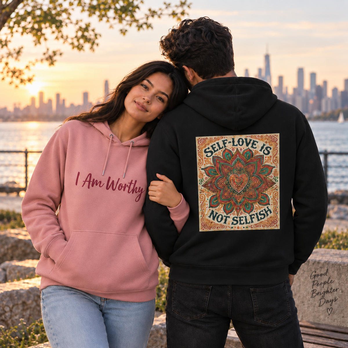 I Am Worthy Hoodie – Empowerment Hoodie for Women & Men Self-Love & Confidence Streetwear