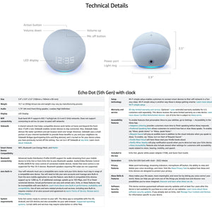 Echo Dot 5th Gen speaker with improved sound quality on desk