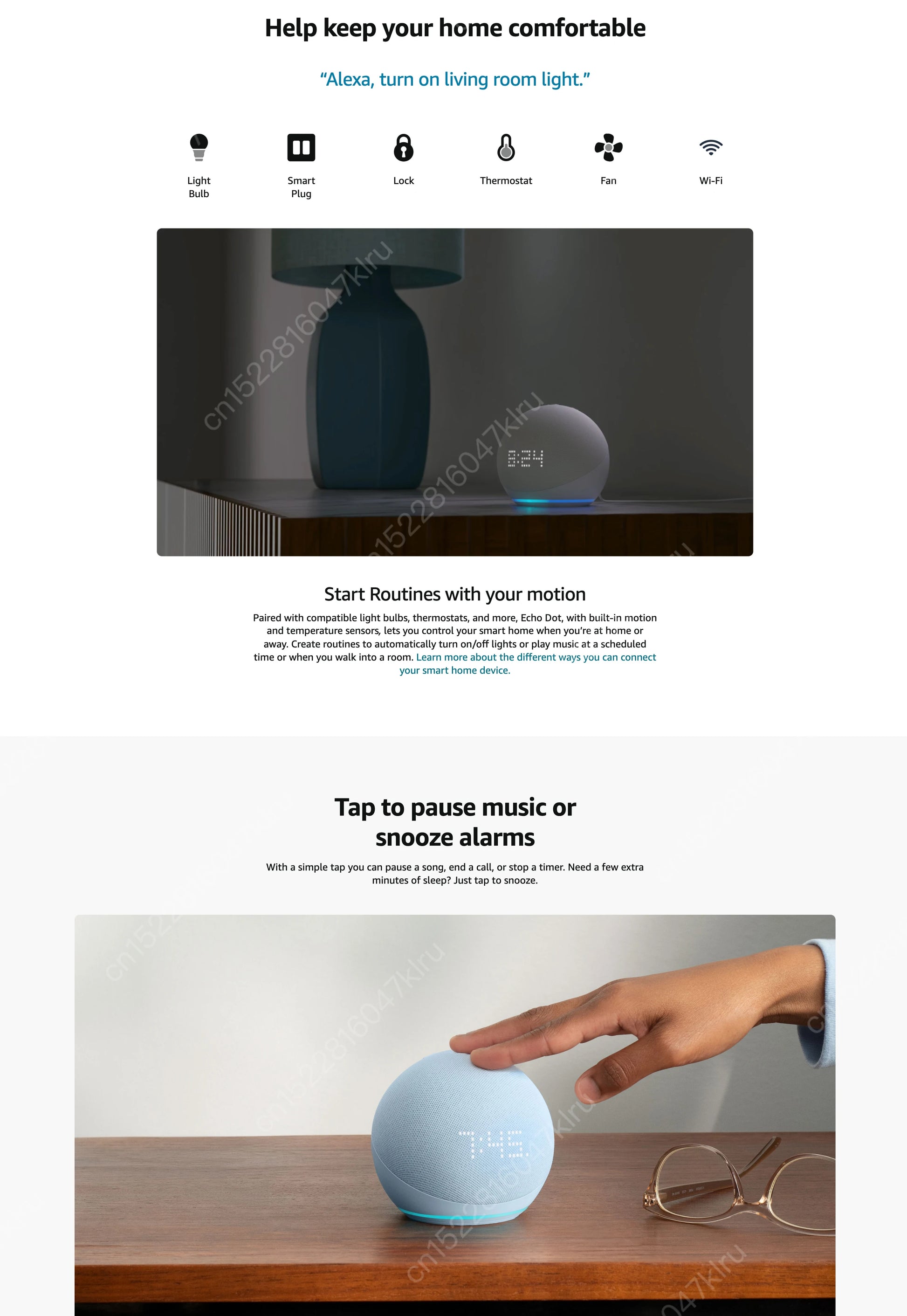 Echo Dot 5th Generation Smart Speaker with Alexa – Compact Bluetooth & Wi-Fi Speaker