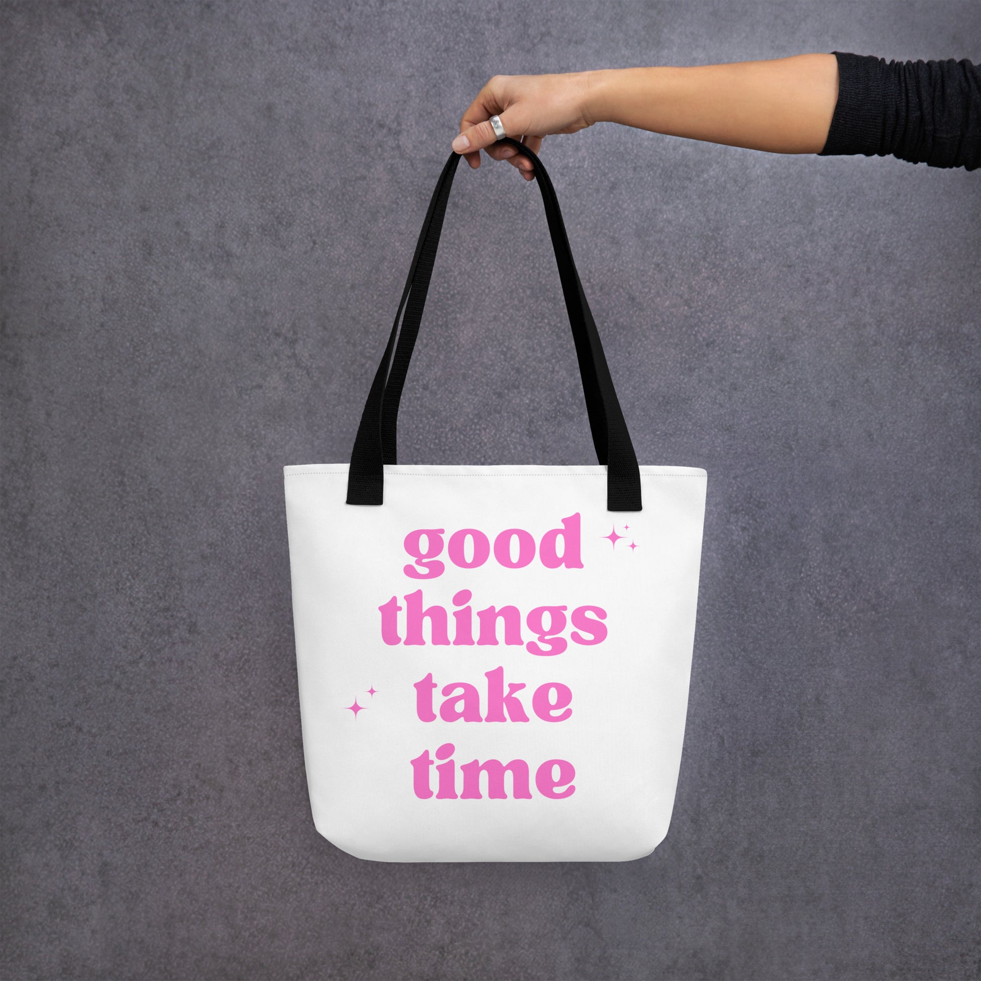 Good things take time Canvas bag