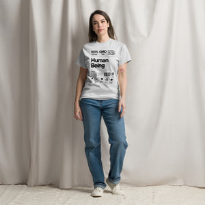 Human Being Label Tee- Funny Organic 