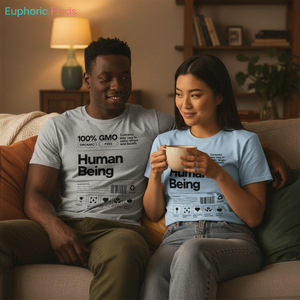 Human Being Label Tee- Funny Organic 
