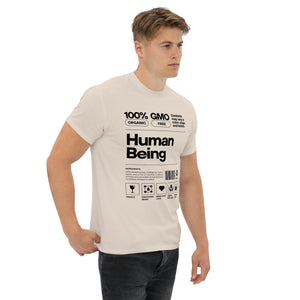Human Being Label Tee- Funny Organic 