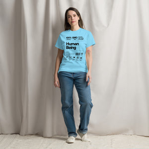 Human Being Label Tee- Funny Organic 