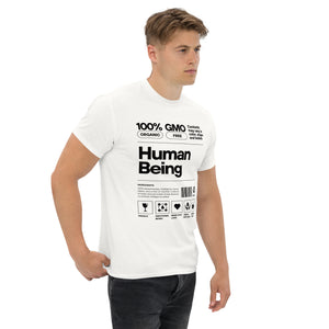 Human Being Label Tee- Funny Organic 
