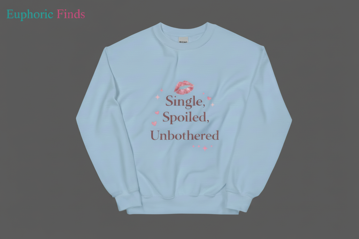 Single, Spoiled & Unbothered Sweatshirt – Women’s Self-Love Crewneck