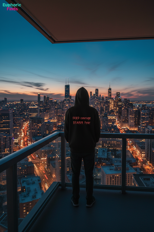 The Beast You Feed Motivational Hoodie  – Feed Courage, Starve Fear