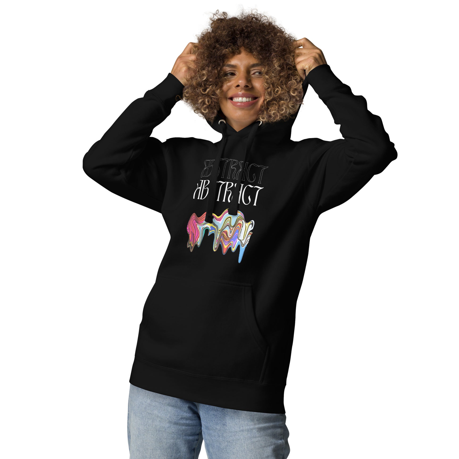 Abstract Unisex Hoodie- Colorful Art-Inspired Streetwear