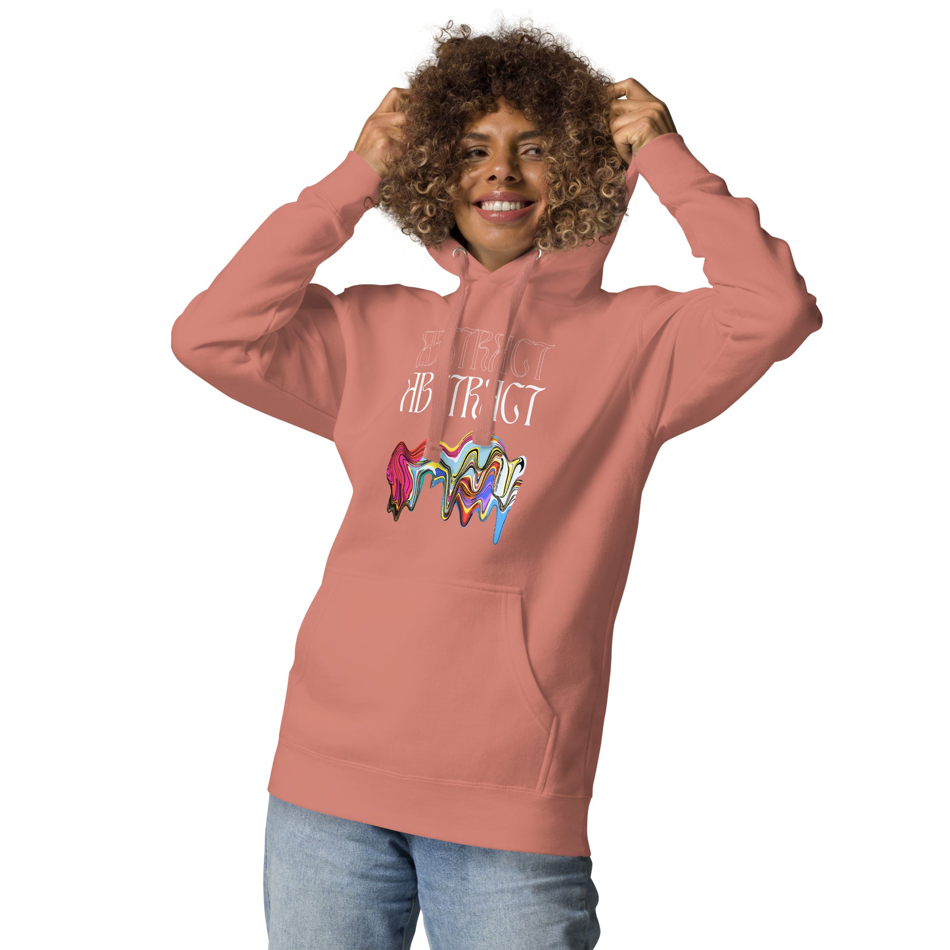 Abstract Unisex Hoodie- Colorful Art-Inspired Streetwear