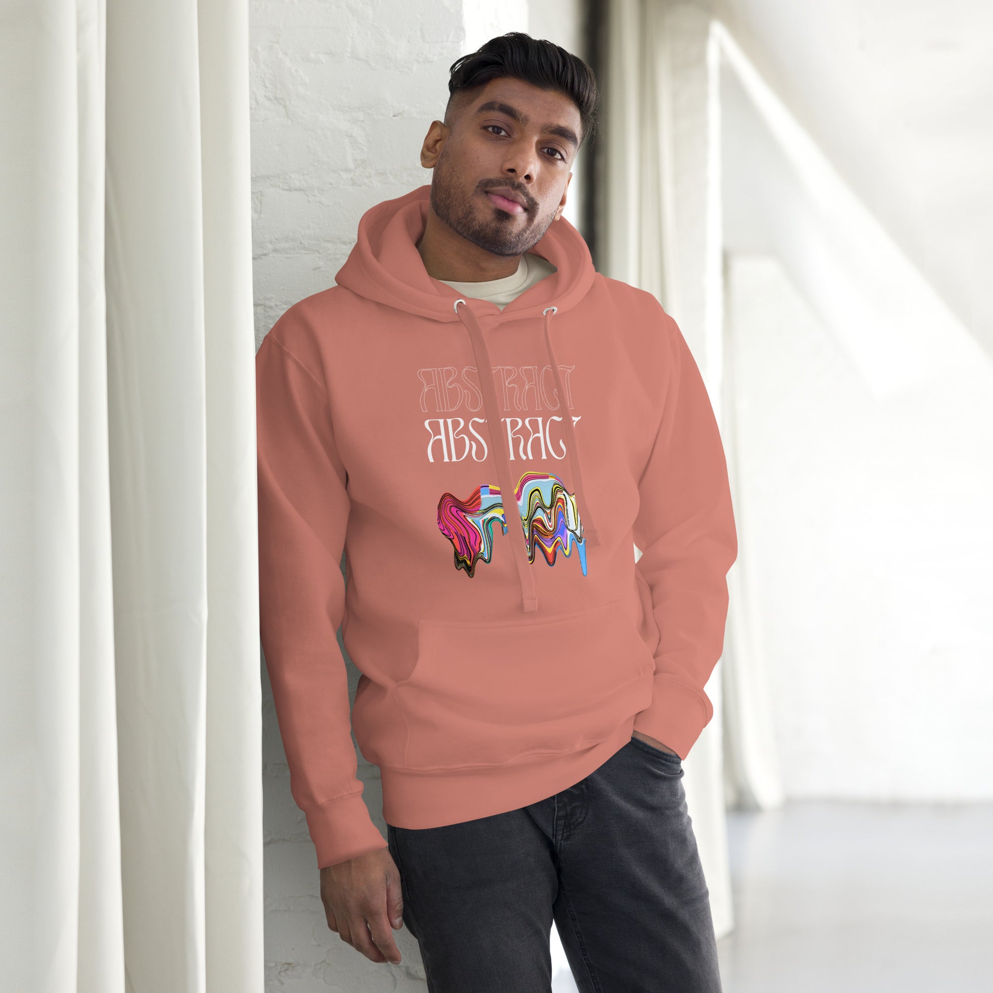 Abstract Unisex Hoodie- Colorful Art-Inspired Streetwear
