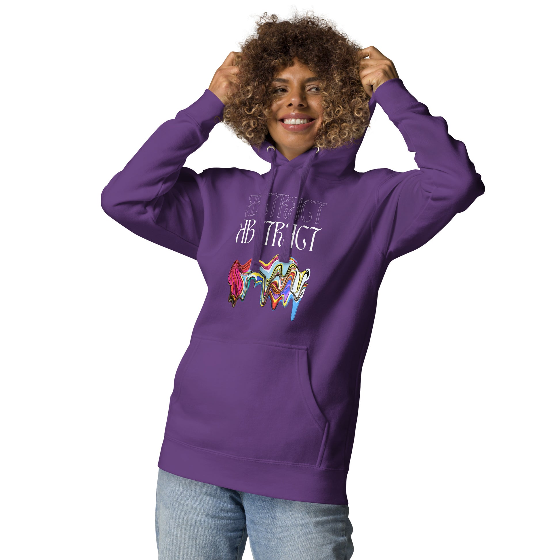 Abstract Unisex Hoodie- Colorful Art-Inspired Streetwear