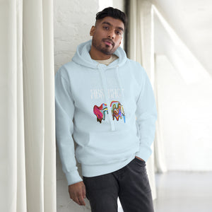 Abstract Unisex Hoodie- Colorful Art-Inspired Streetwear