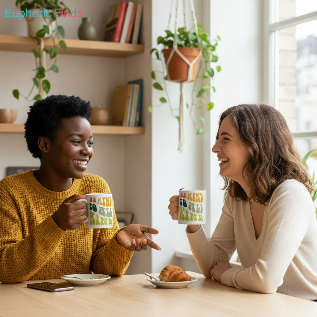 Be Kind to All White Glossy Mug – Positive Vibes & Everyday Inspiration
