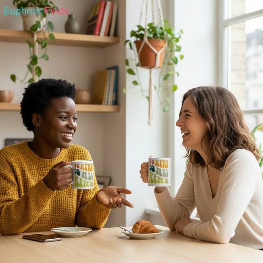 Be Kind to All White Glossy Mug – Positive Vibes & Everyday Inspiration